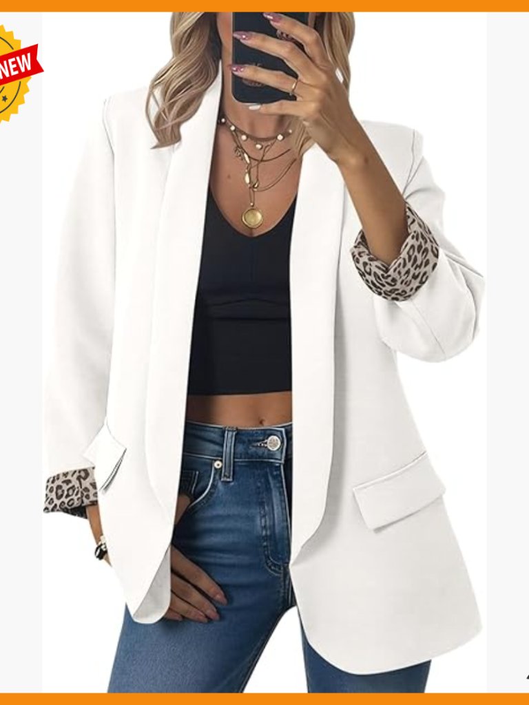 Oversized Shawl Collar Blazer Long Sleeve Open Front Business Casual